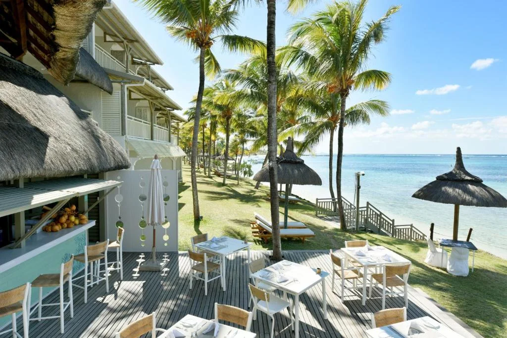 Solana Beach Mauritius pohľad na pláž a rezort