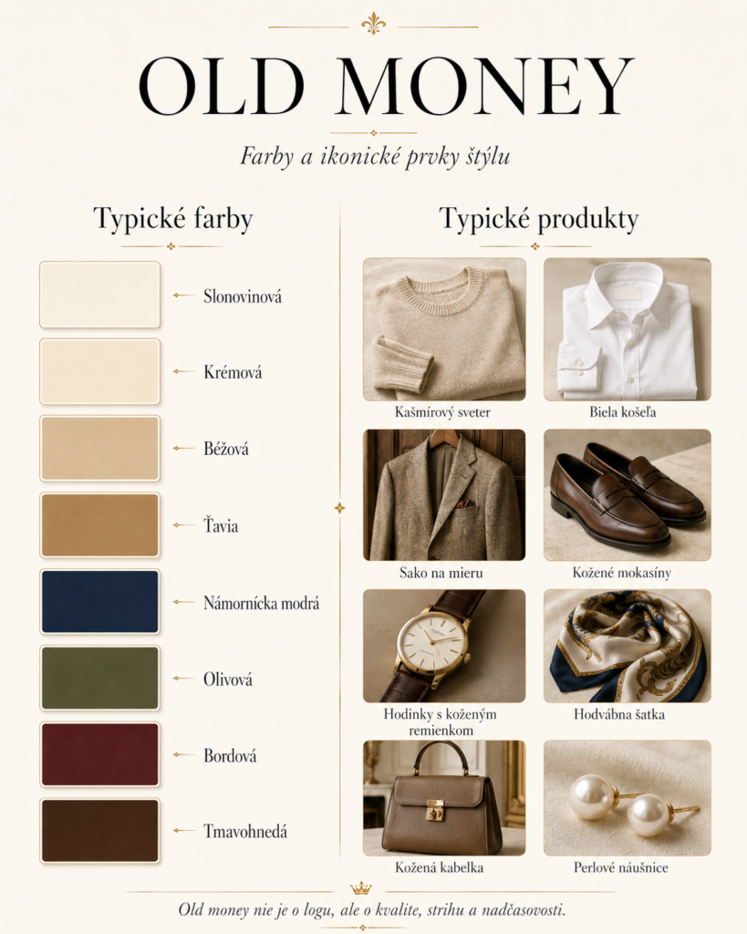 Old Money Farby a ikonické prvky štýlu