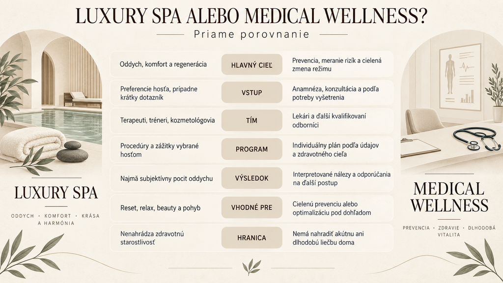Luxury spa alebo medical wellness: Priame porovnanie