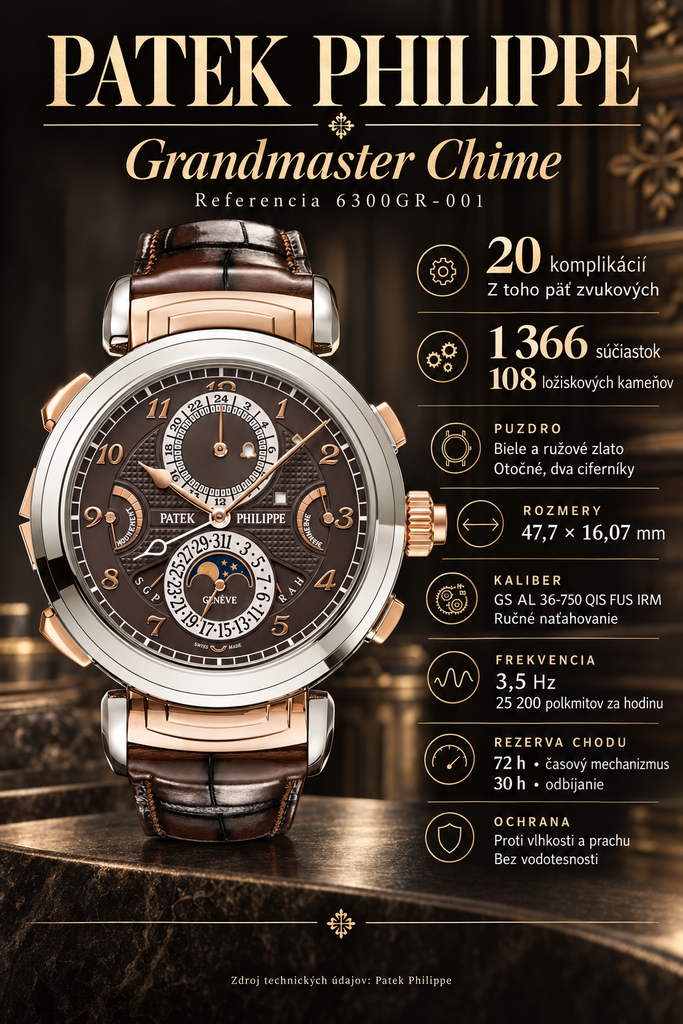 Technické údaje Patek Philippe Grandmaster Chime 6300GR-001