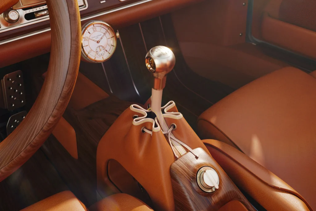 Kožený interiér Louis Vuitton a Singer Porsche