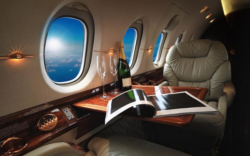 Luxusné súkromné lietadlo. Privat jet